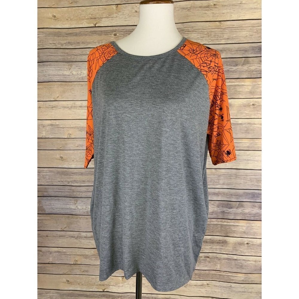 Lularoe XS Irma Tunic Hi Lo Spider Print Halloween